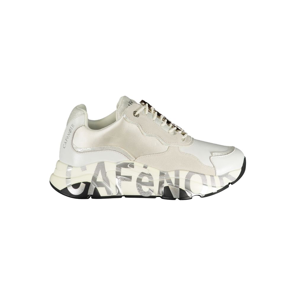 Cafenoir White Polyester Sneakers