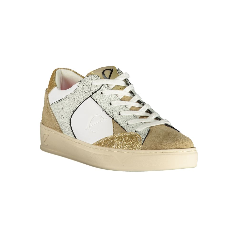 Cafenoir Weiße Low-Top-Sneaker aus Polyester