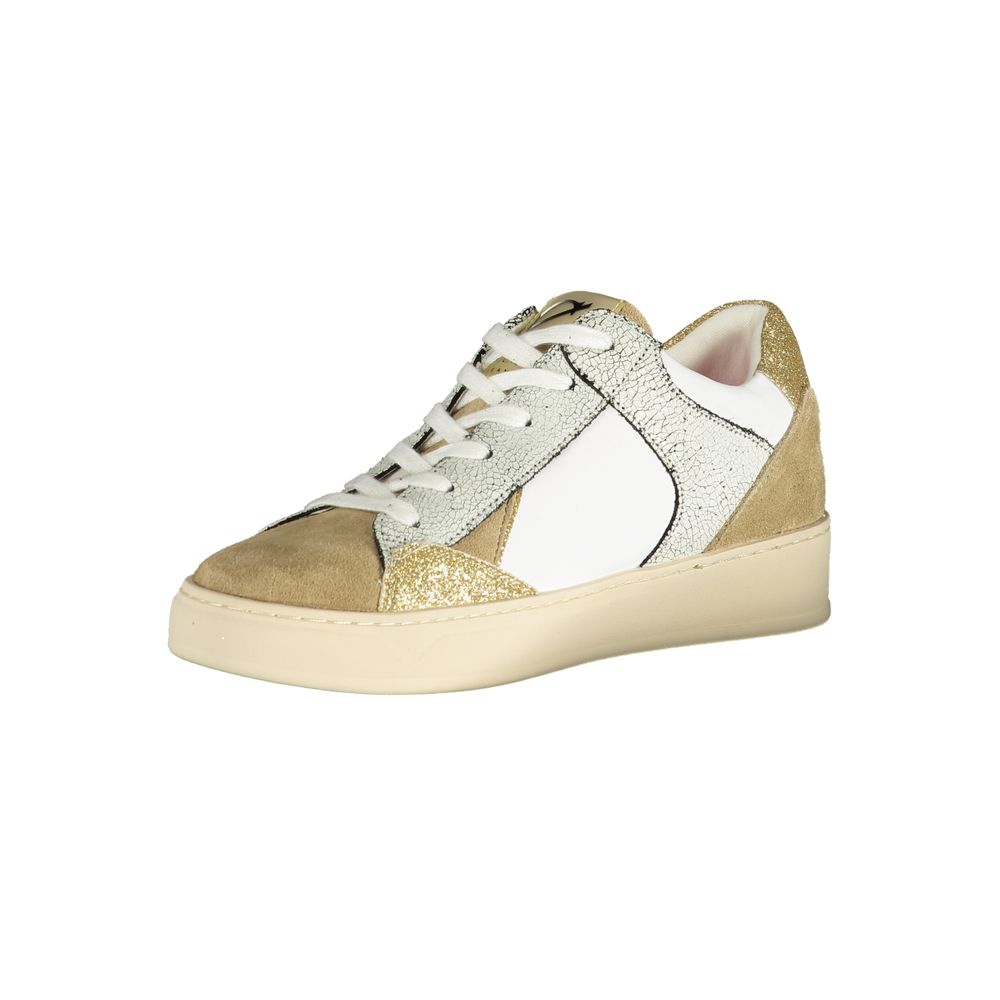 Cafenoir Weiße Low-Top-Sneaker aus Polyester