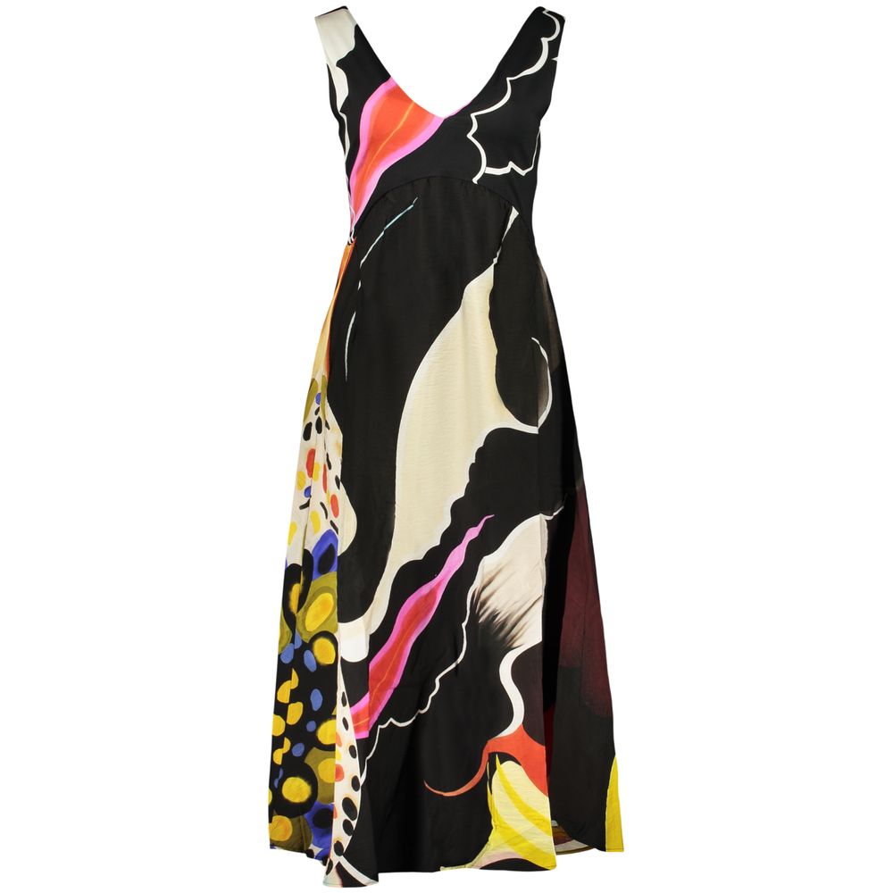 Desigual Schwarzes Damenkleid aus Viskose