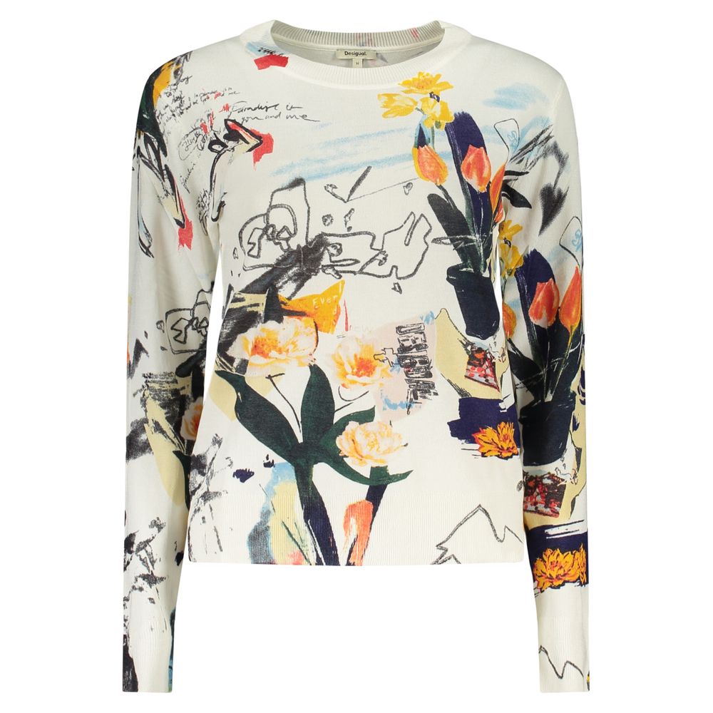 Desigual Weißes Damen-T-Shirt aus Viskose