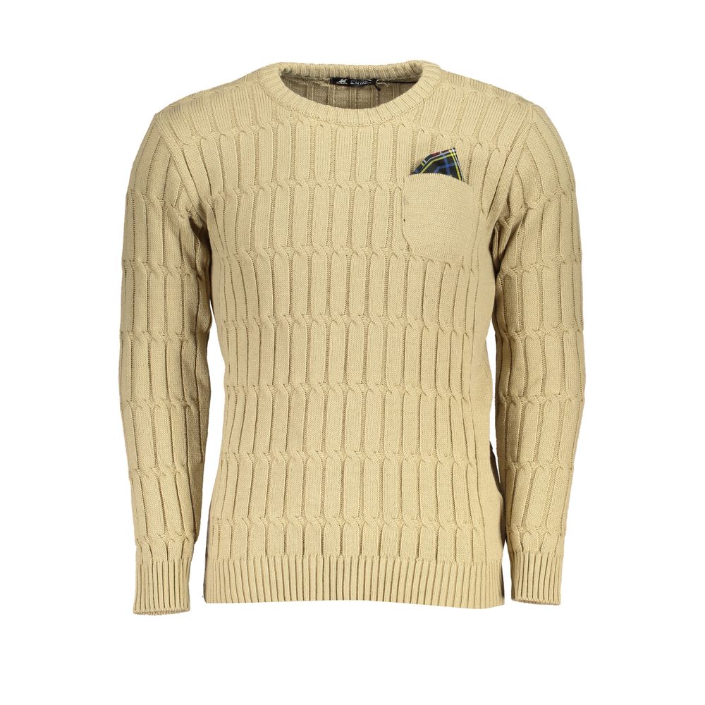 U.S. Grand Men's Acrylic Beige Pullover