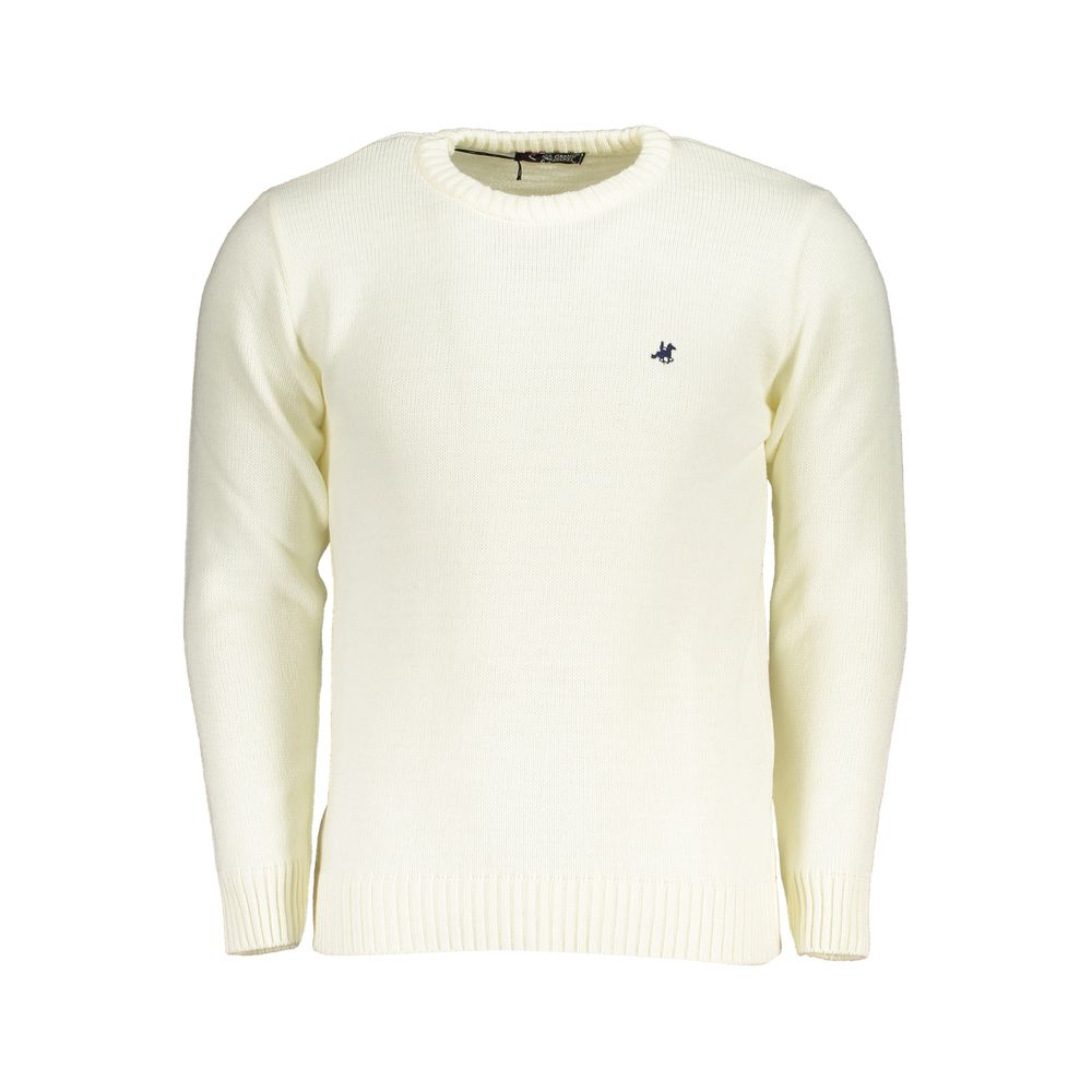 U.S. Grand Men's White Acrylic Sweater