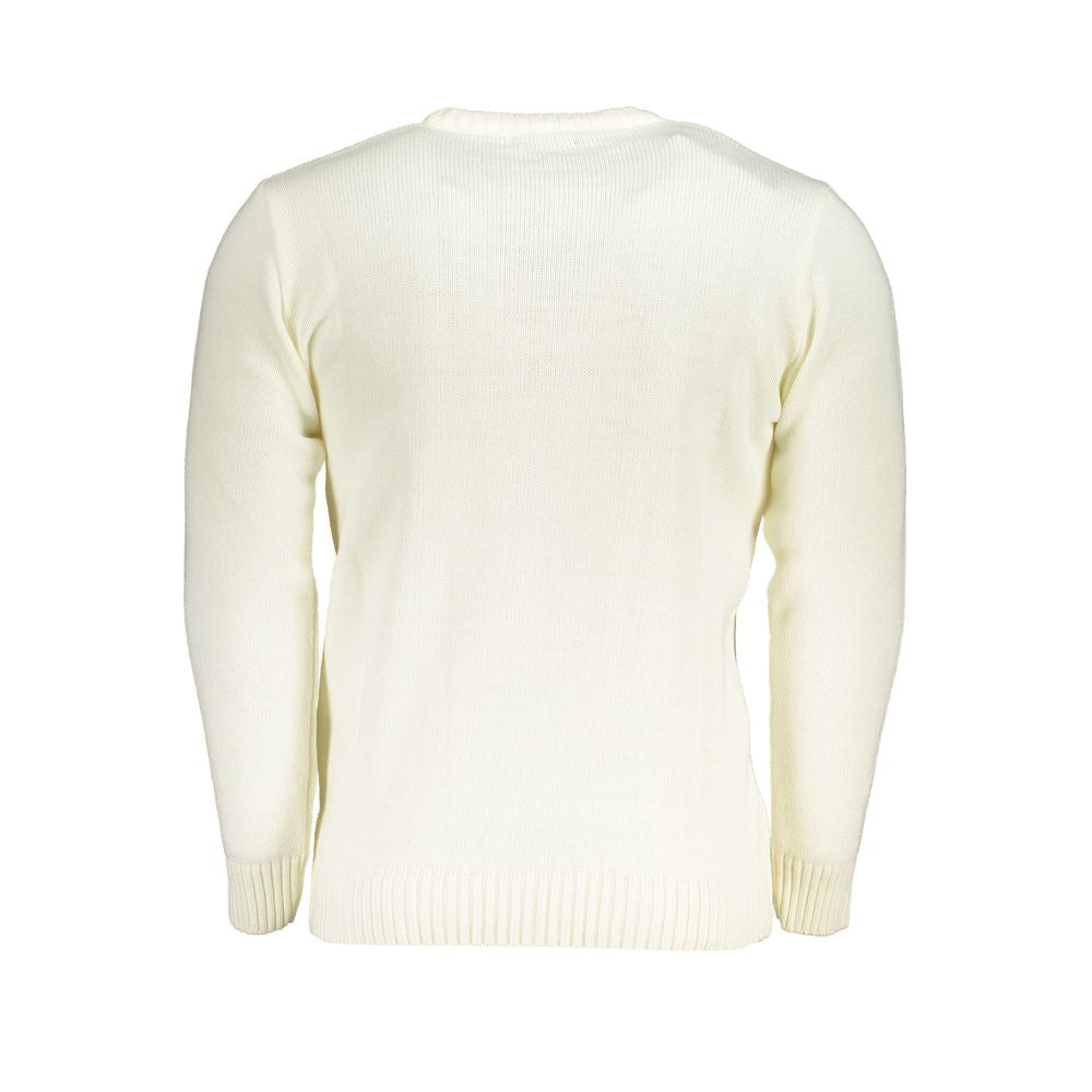 U.S. Grand Men's White Acrylic Sweater