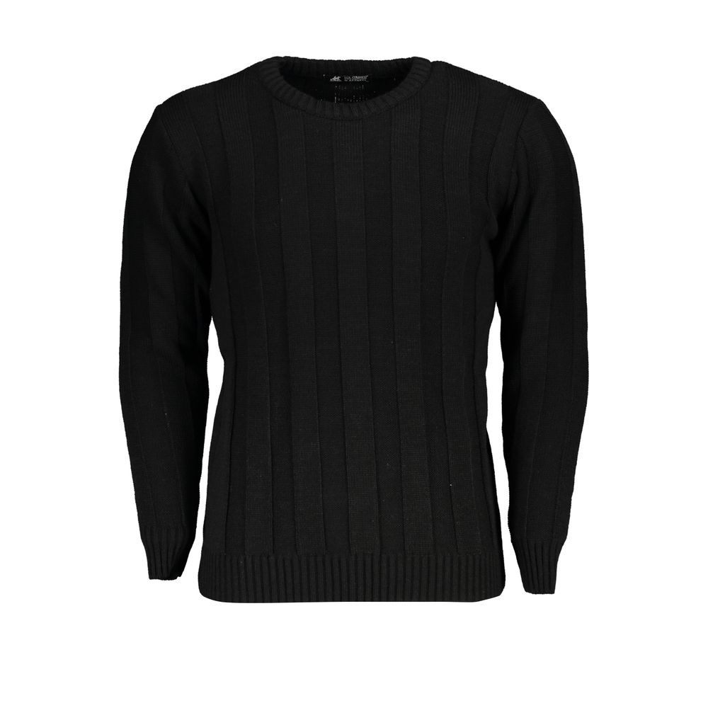 U.S. Grand Schwarzer Herrenpullover aus Acryl
