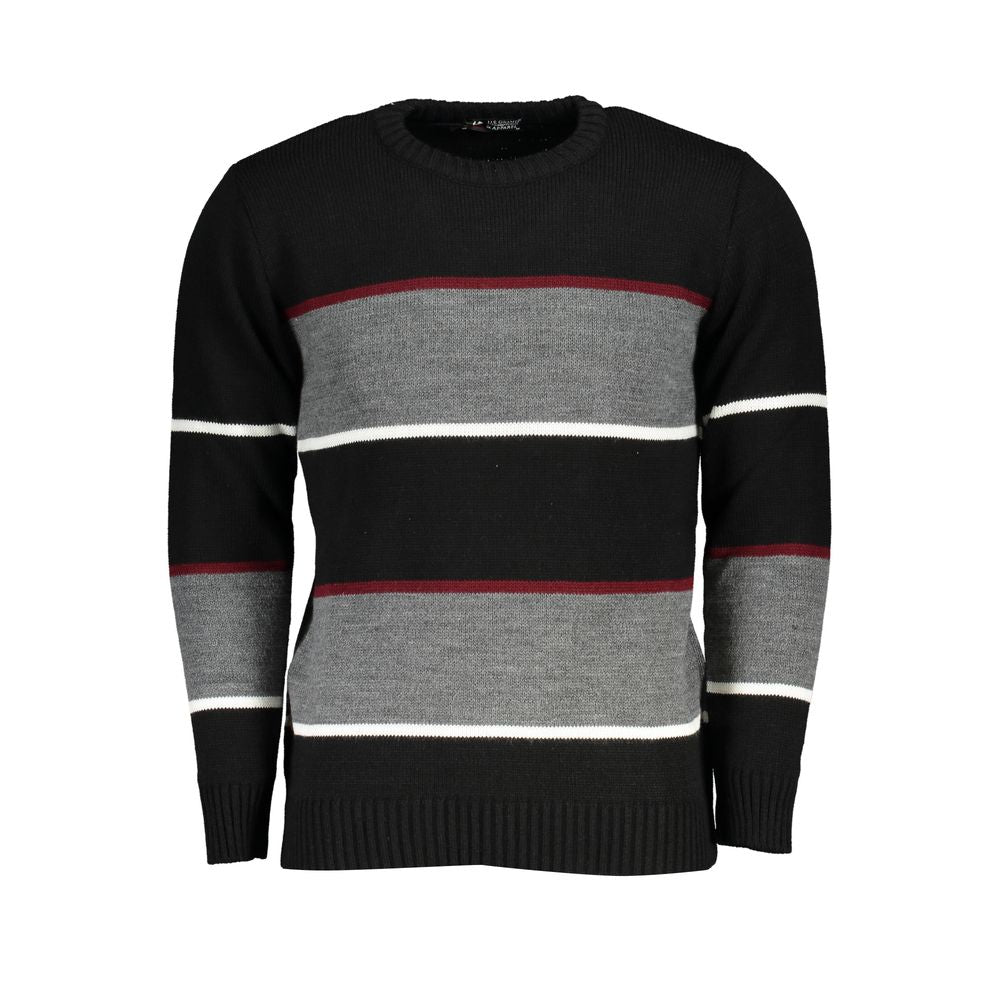 U.S. Grand Schwarzer Herrenpullover aus Acryl