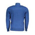 U.S. Grand Blauer Rollkragenpullover aus Nylon