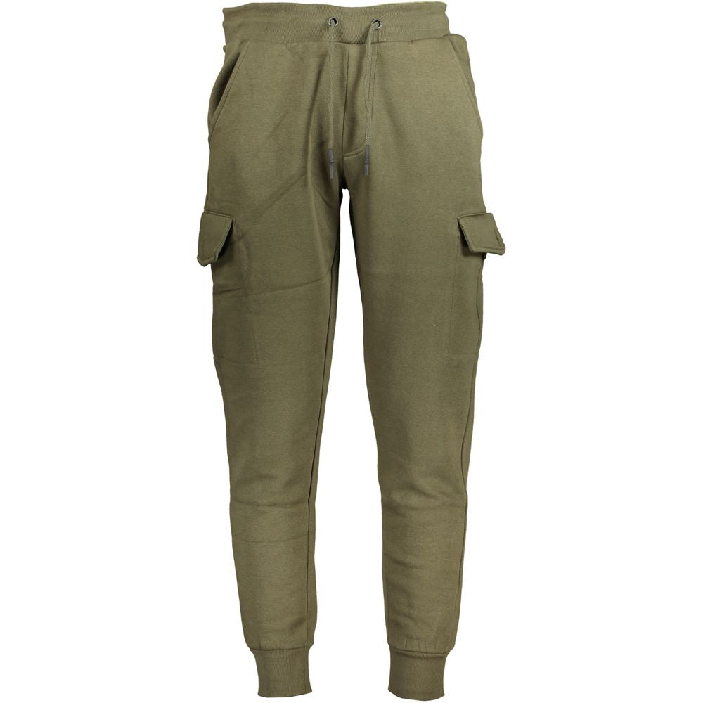U.S. Grand Green Cotton Sports Trousers