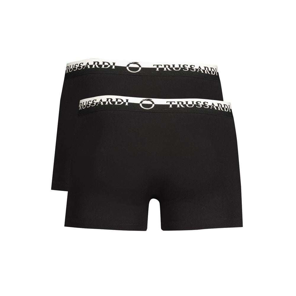 Trussardi Schwarze Baumwoll-Boxershorts für Herren