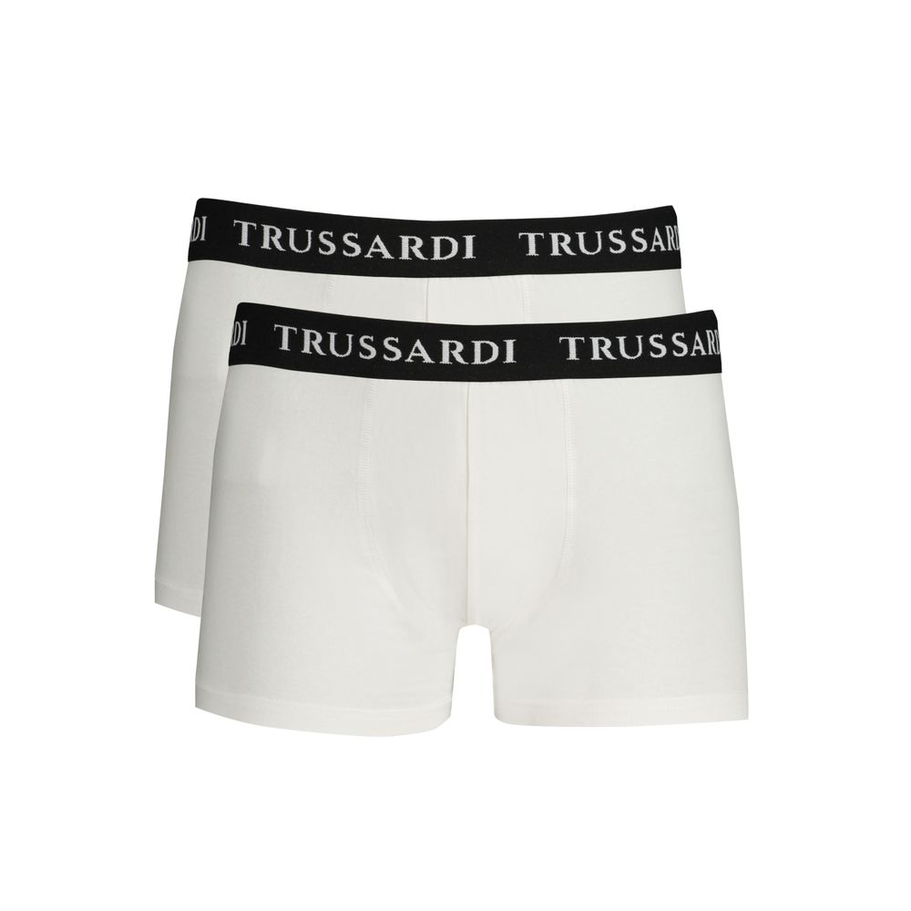 Trussardi Men's White Cotton Boxer Briefs