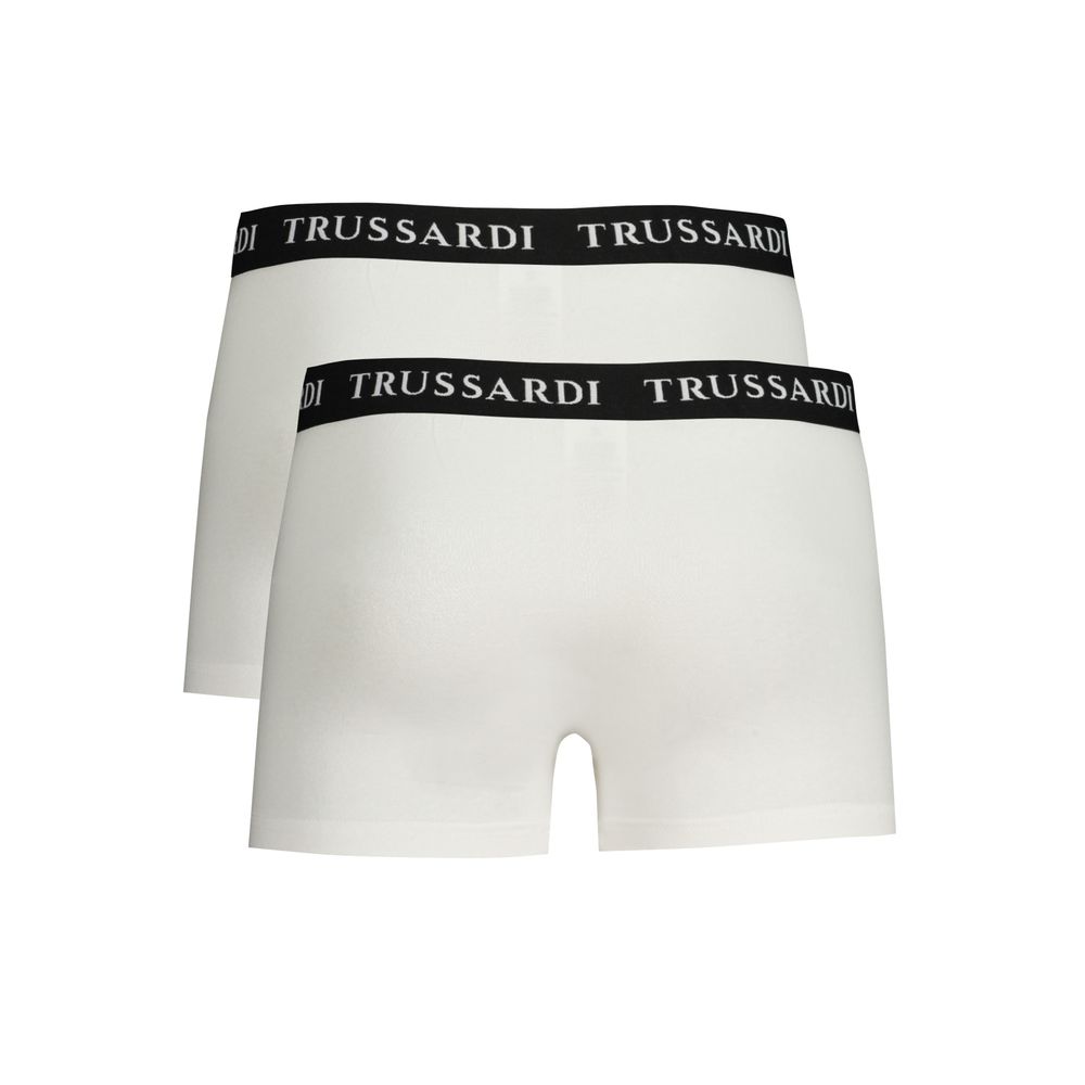 Trussardi Men's White Cotton Boxer Briefs