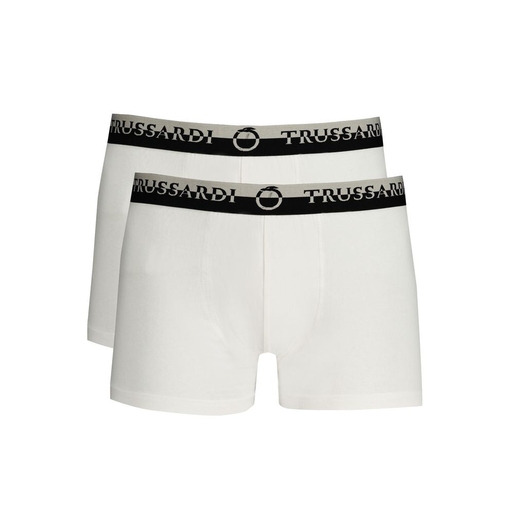 Trussardi Men's White Cotton Boxer Briefs