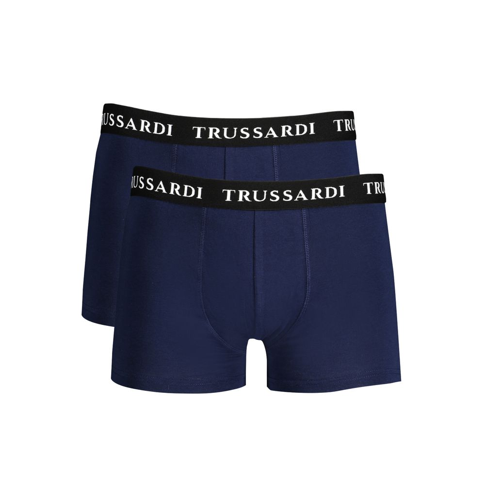 Trussardi Blue Cotton Men's Boxer Shorts