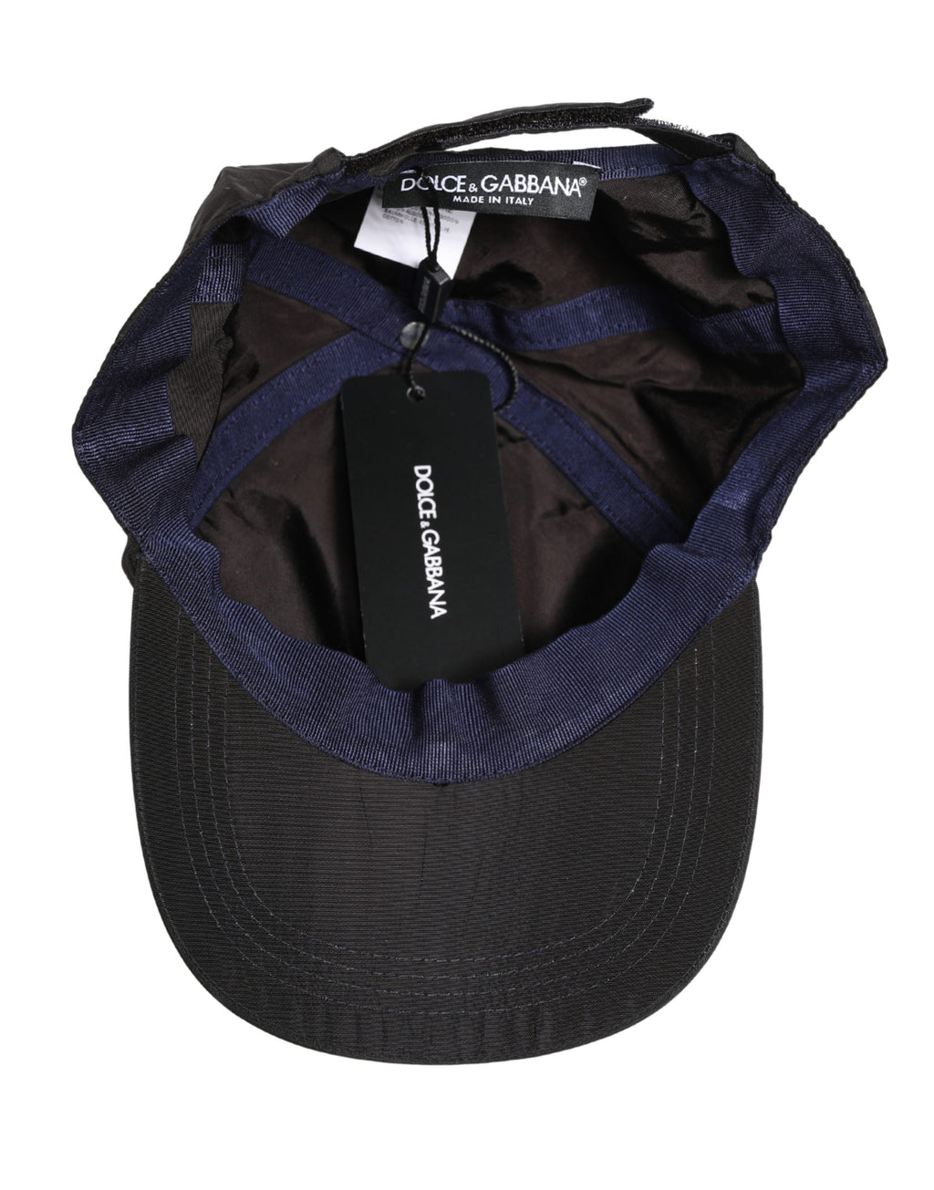 Dolce & Gabbana Herren Schwarze Baumwoll-Baseballcap mit 6 Bahnen