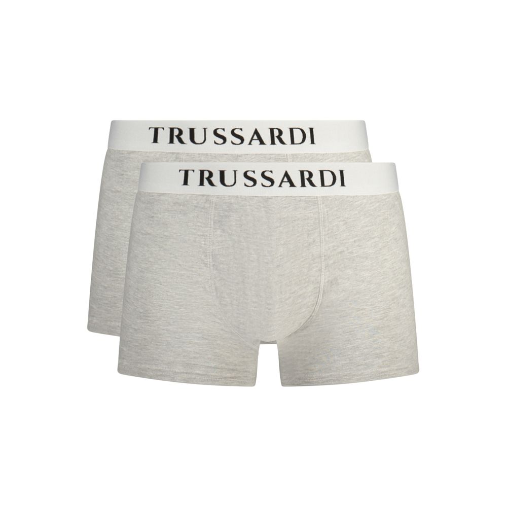 Trussardi "Graue Herren-Boxershorts aus Baumwolle"