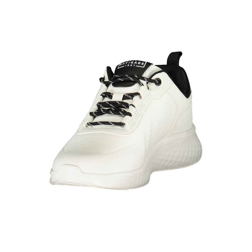 Navigare Bianco Polyurethane Herren Sneaker