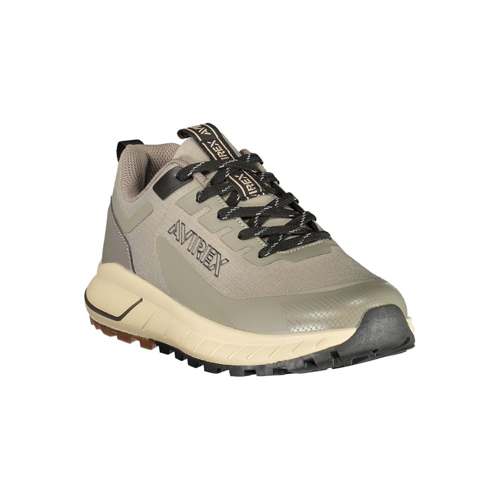 Avirex Grigio Polyester Herren Sneaker