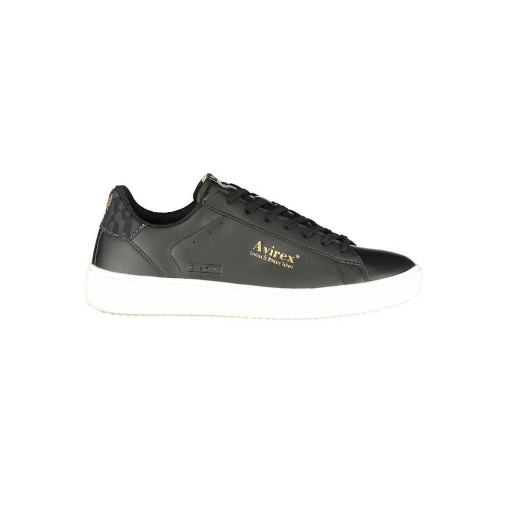 Avirex Black Polyester Sneakers