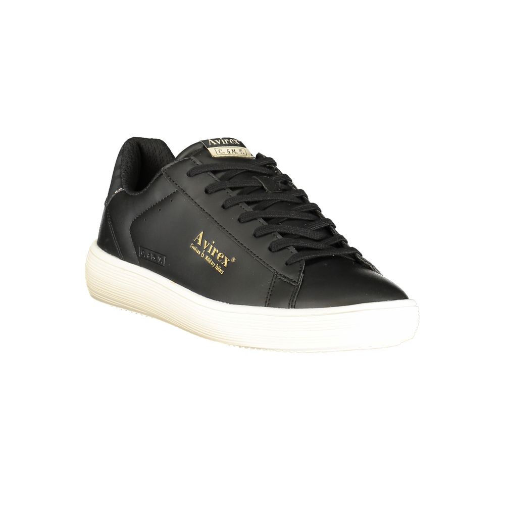 Avirex Black Polyester Sneakers