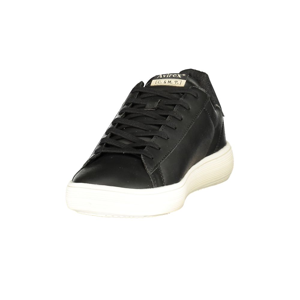Avirex Black Polyester Sneakers