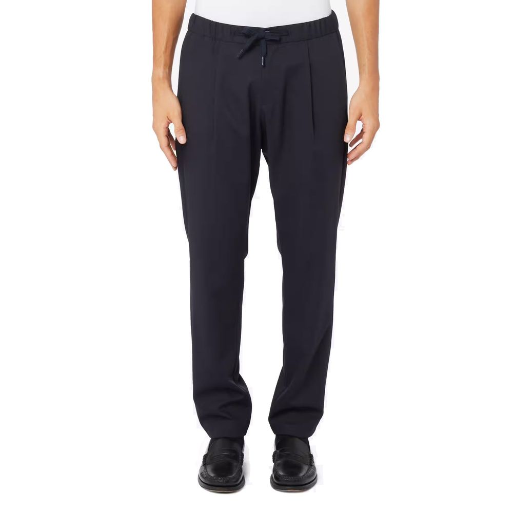 Herno Blue Trousers Made of Pure Virgin Wool