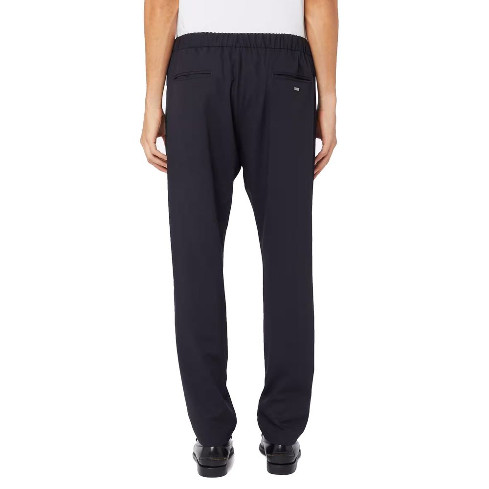 Herno Blue Trousers Made of Pure Virgin Wool