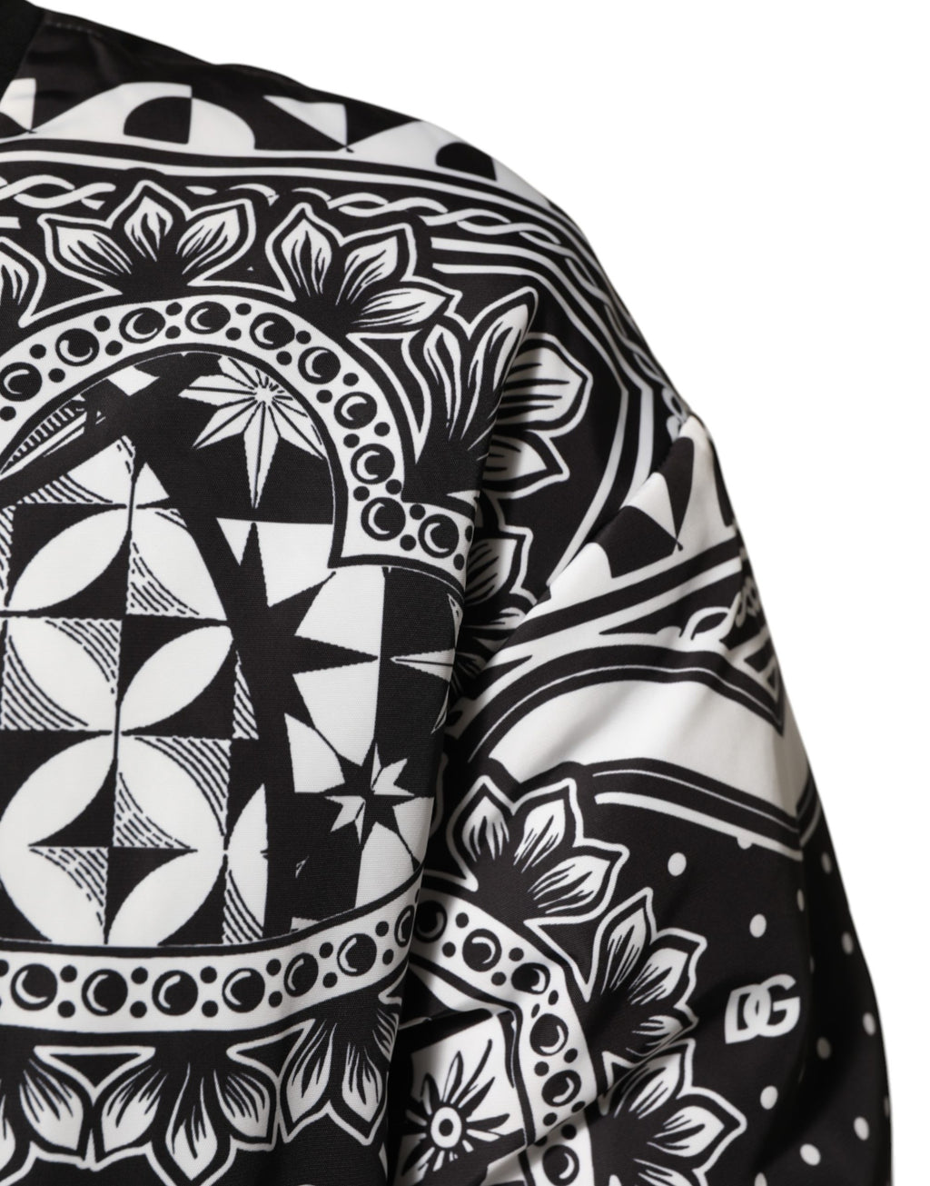 Dolce & Gabbana Bomberjacke mit schwarzem und weißem Bandana-Print für Herren