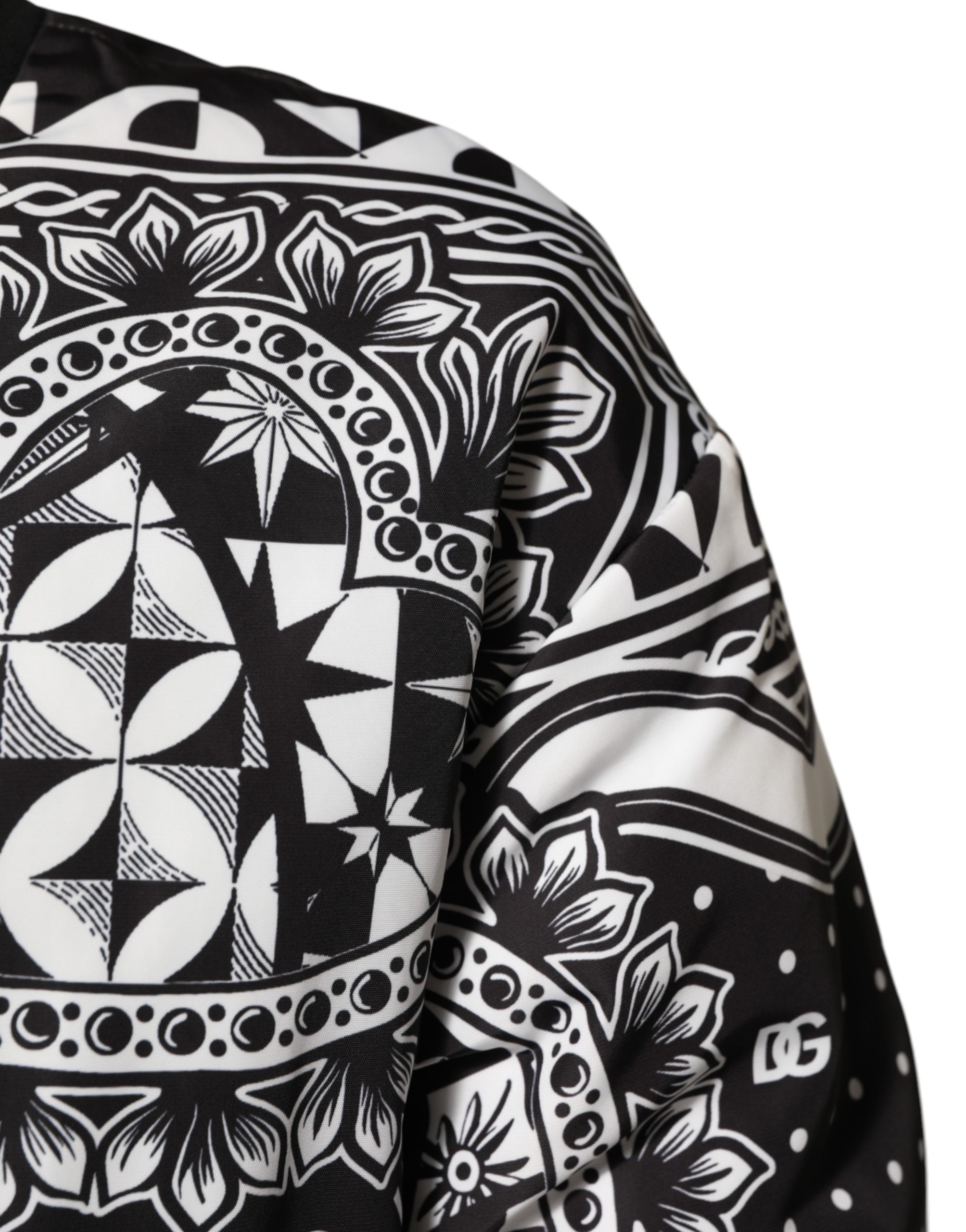 Dolce & Gabbana Bomberjacke mit schwarzem und weißem Bandana-Print für Herren