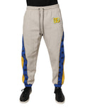 Dolce & Gabbana Multicolor Baumwolle DG Jogger Sweatpants Hosen