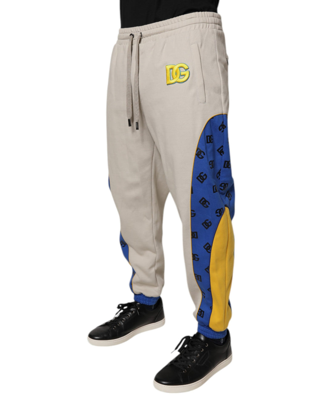 Dolce & Gabbana Multicolor Baumwolle DG Jogger Sweatpants Hosen