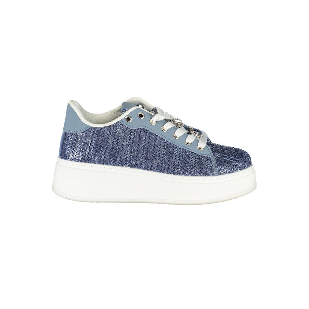 Laura Biagiotti Blaue Damen-Sneaker aus Polyurethan