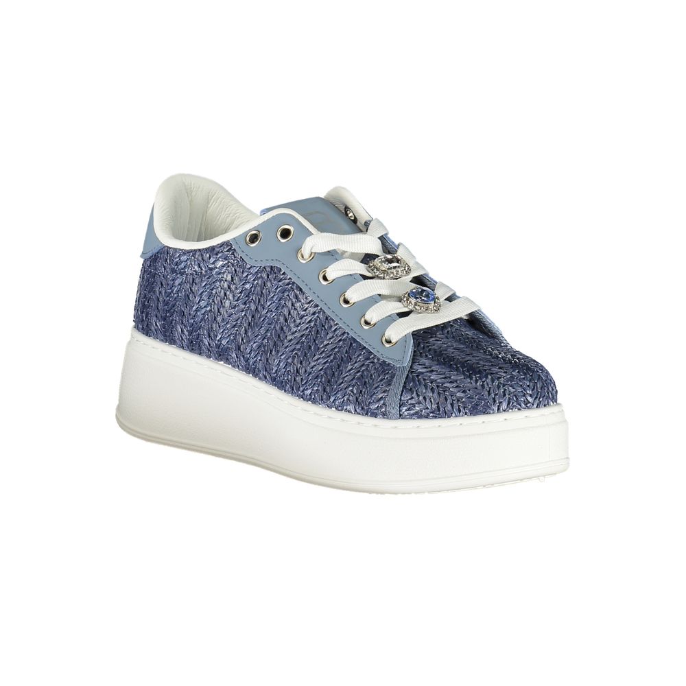 Laura Biagiotti Blaue Damen-Sneaker aus Polyurethan
