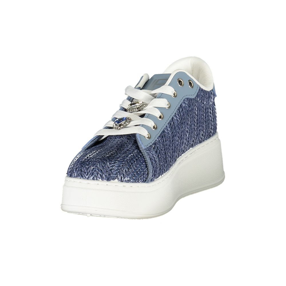 Laura Biagiotti Blaue Damen-Sneaker aus Polyurethan