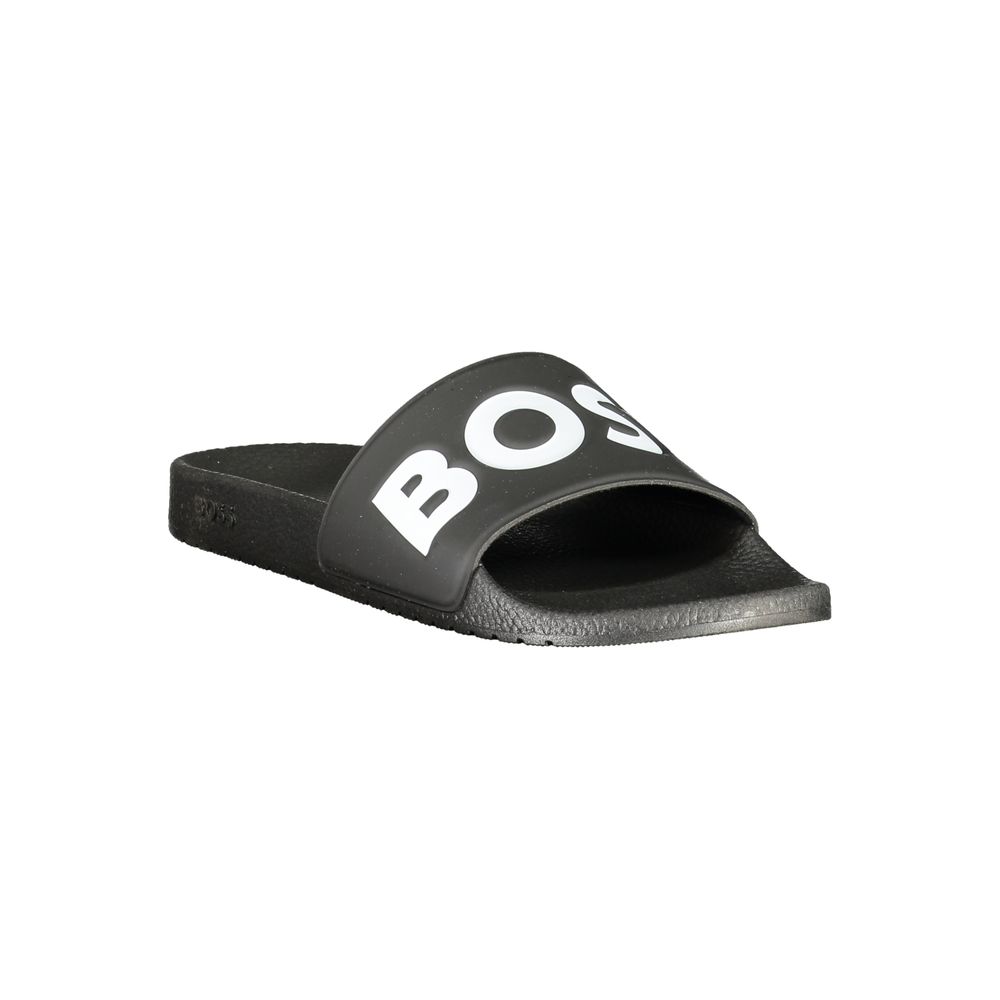 Hugo Boss Schwarze Herren-Slipper aus Polyurethan