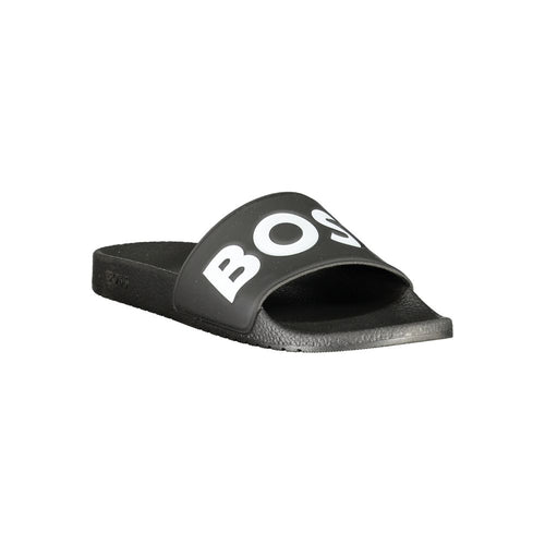 Hugo Boss Schwarze Herren-Slipper aus Polyurethan