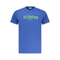 Iceberg Blaues Baumwoll-T-Shirt für Herren