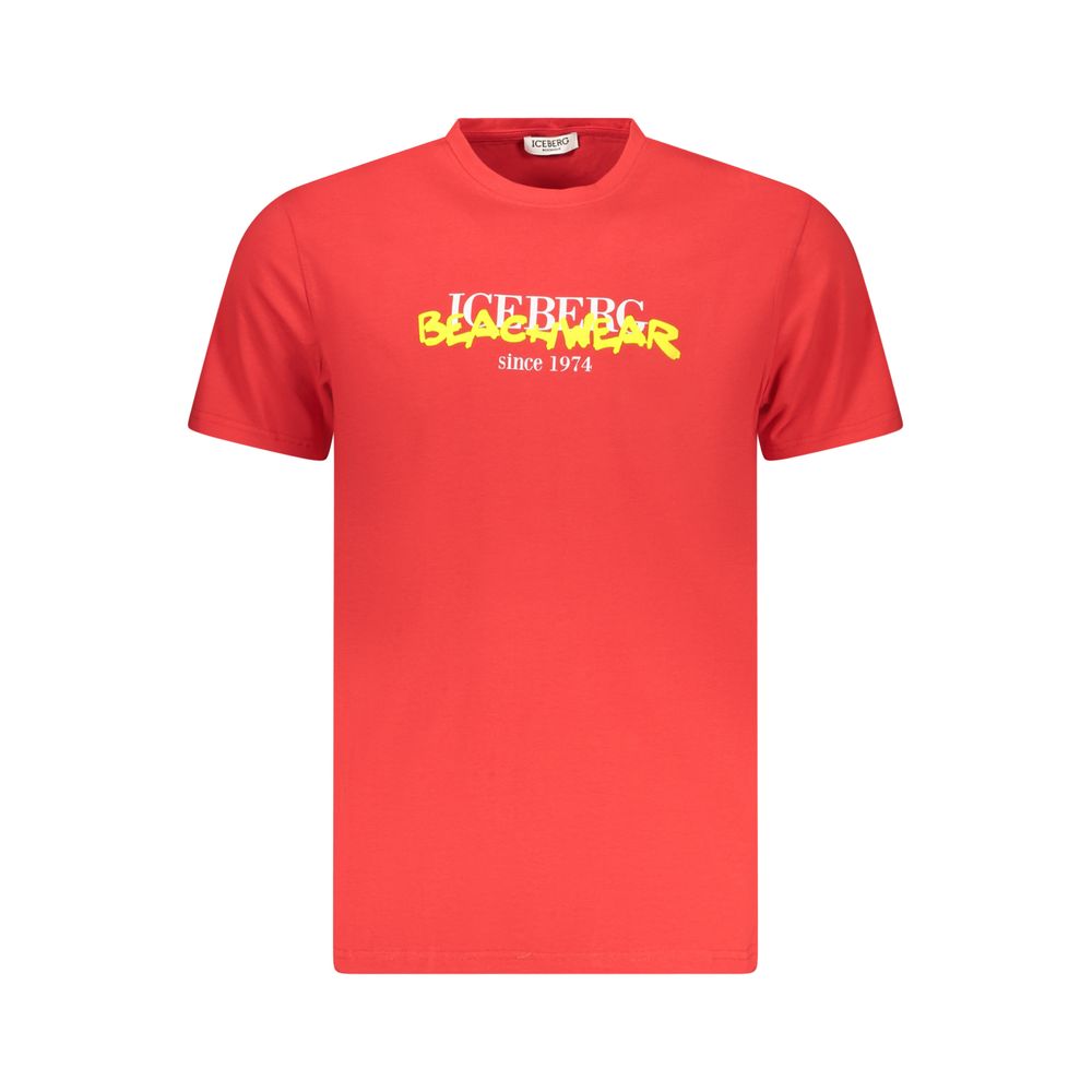 Iceberg Rosso Baumwoll-T-Shirt für Herren