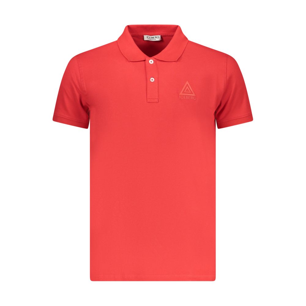 Iceberg Rotes Baumwoll-Poloshirt für Herren