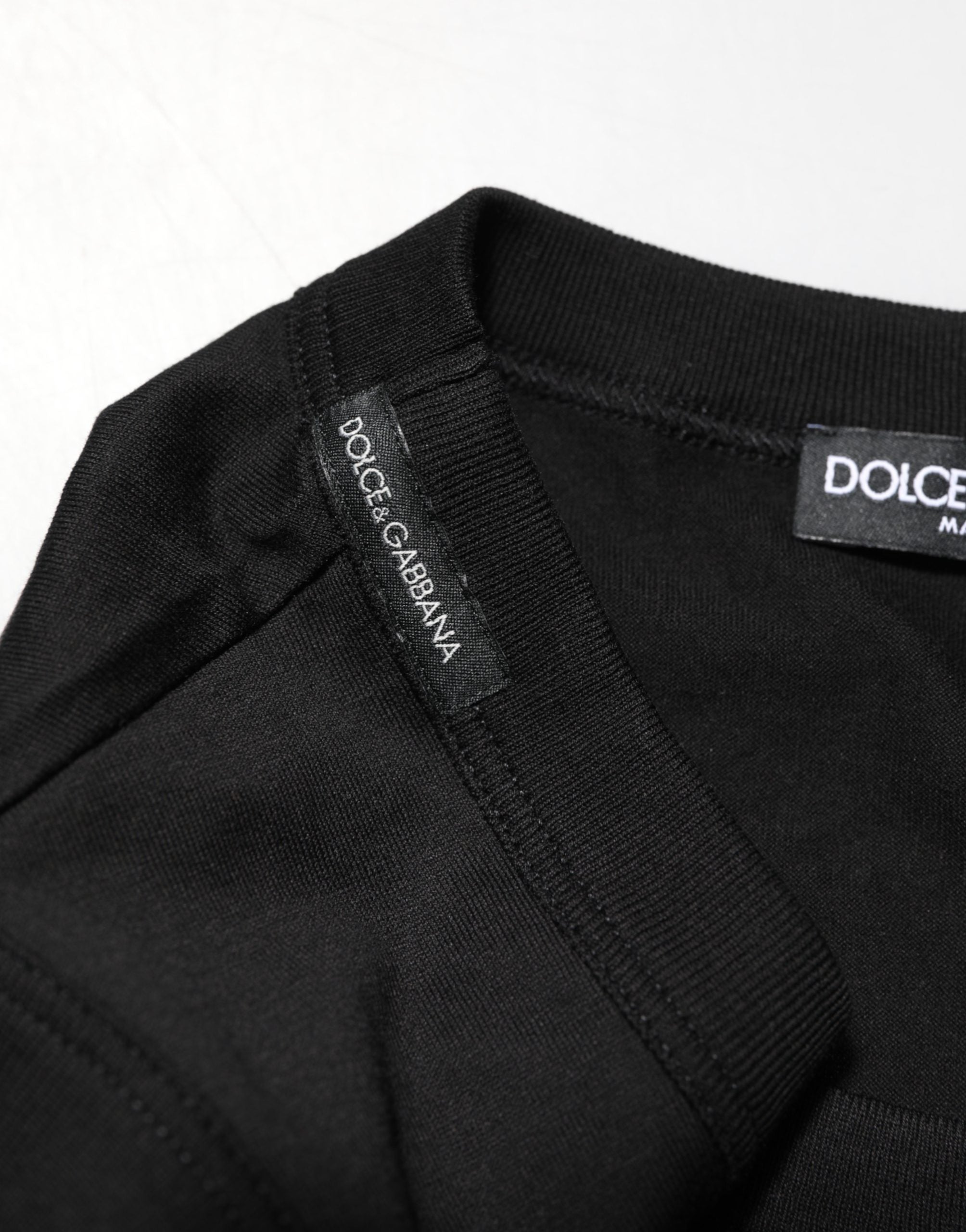 Dolce & Gabbana Schwarzes ärmelloses Herren-Tanktop aus Baumwolle