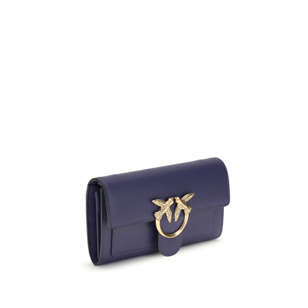 PINKO Schultertasche aus blauem Kalbsleder Bos Taurus