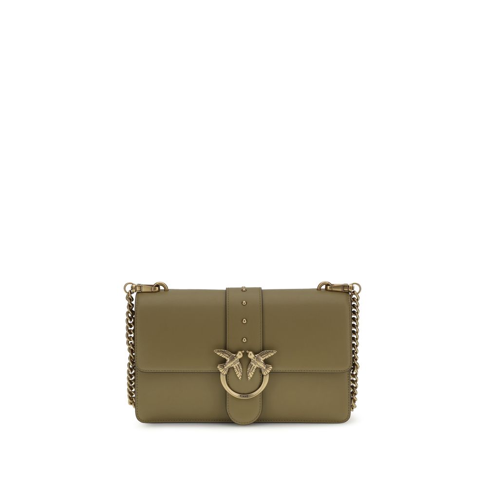PINKO Bicolor Calf Leather Bos Taurus Schultertasche