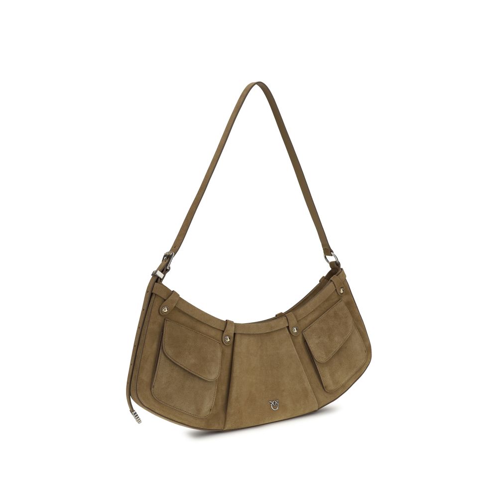 PINKO Beige Kalbsleder Bos Taurus Umhängetasche