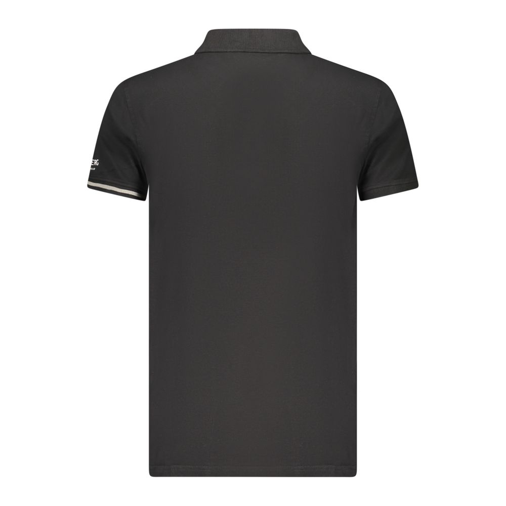 Iceberg Schwarzes Herren-Poloshirt aus Baumwolle