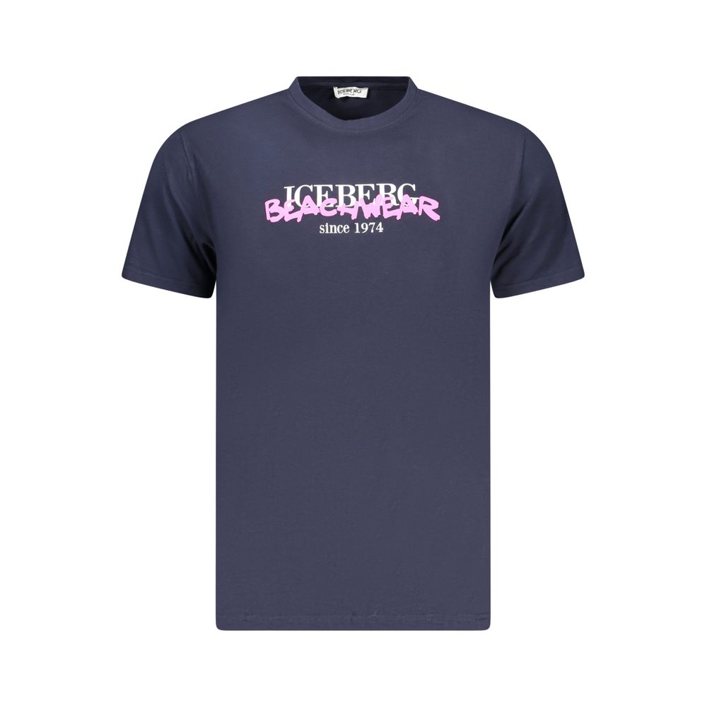 Iceberg Blaues Baumwoll-T-Shirt