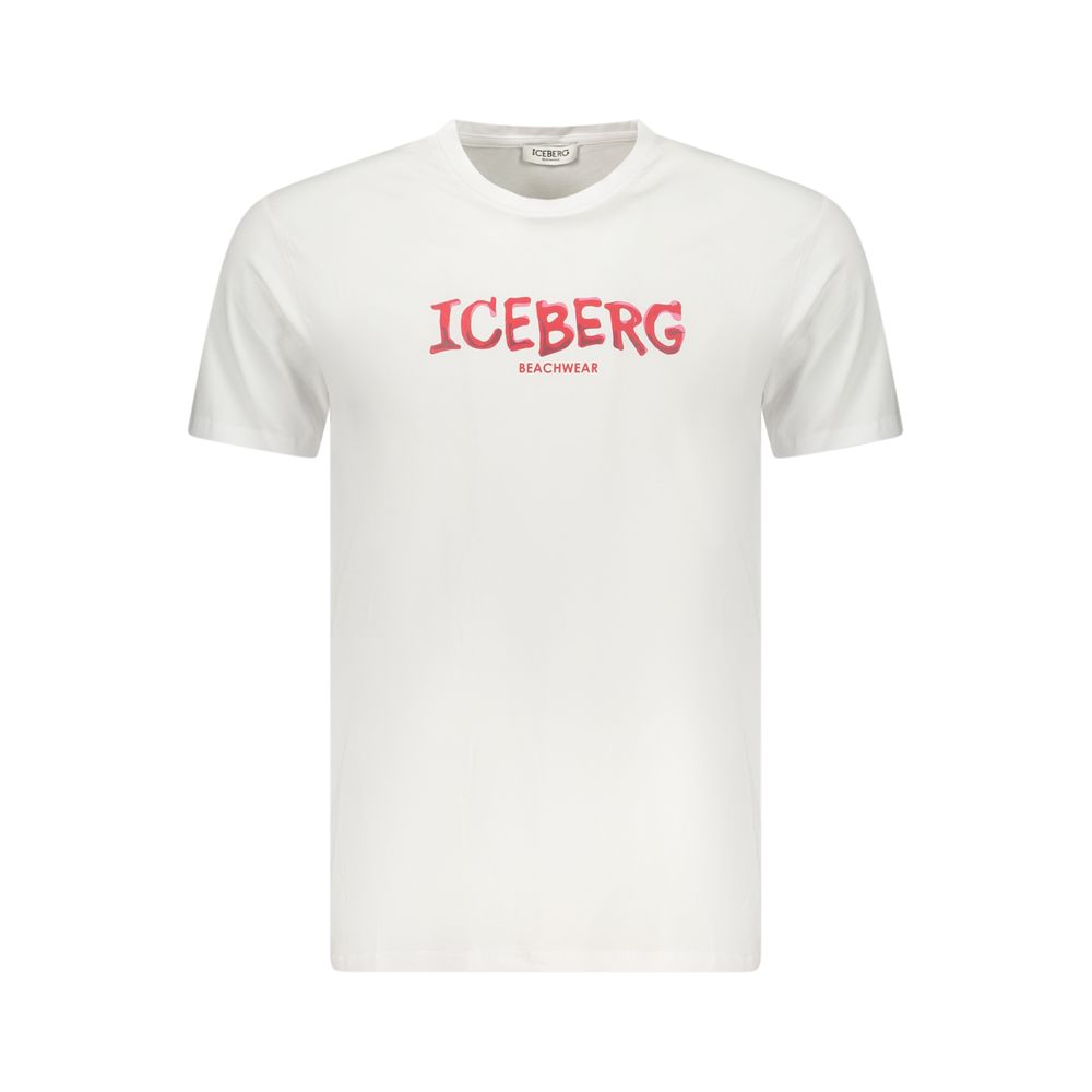Iceberg Bianco Baumwoll-T-Shirt für Herren