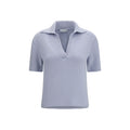 Gabriela Hearst Blaues Kaschmir-Poloshirt