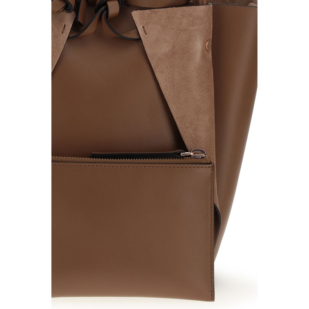 Gabriela Hearst Shoulder Bag in Brown Lambskin Ovis Aries Aries