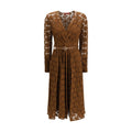 Max Mara Braunes Polyamid Freizeitkleid