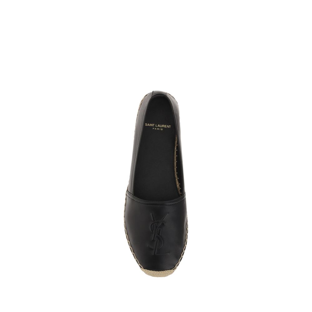 Saint Laurent Black Lambskin Espadrilles Ovis Aries Aries