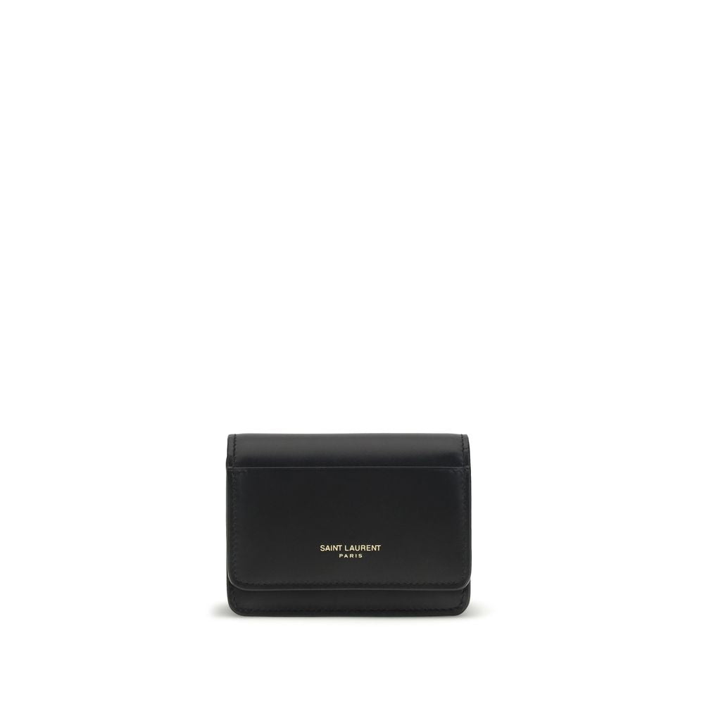 Saint Laurent Black Calfskin Bos Taurus Wallet